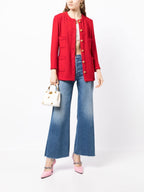 Women's Chanel Red Button Jacket
