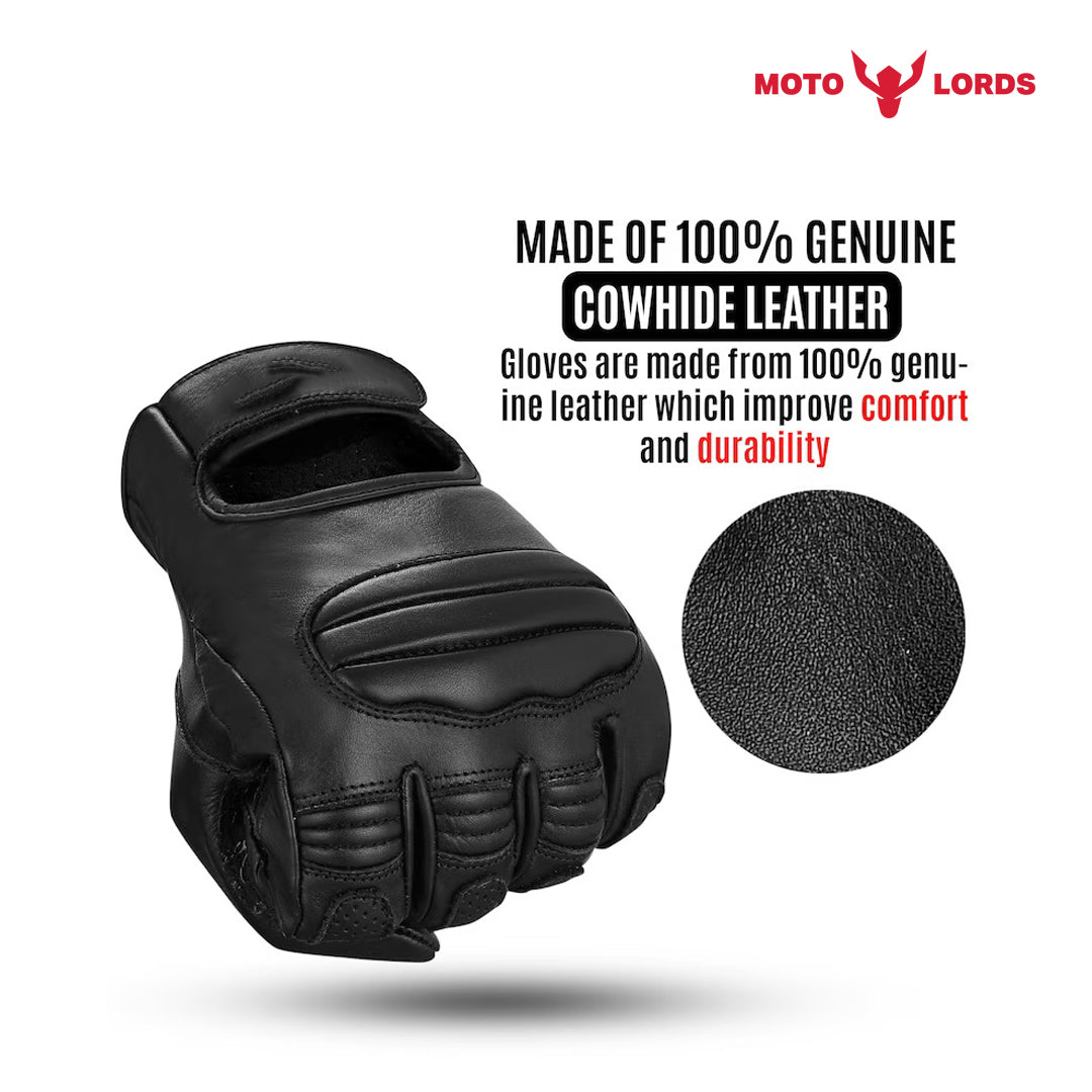 Men's Genuine Leather Motorcycle Gloves