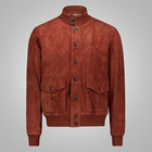 Brown Mens RAF Aviator Leather Flight Biker Jacket