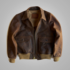 Men Brown flying RAF Aviator Cowhide Leather Biker Jacket