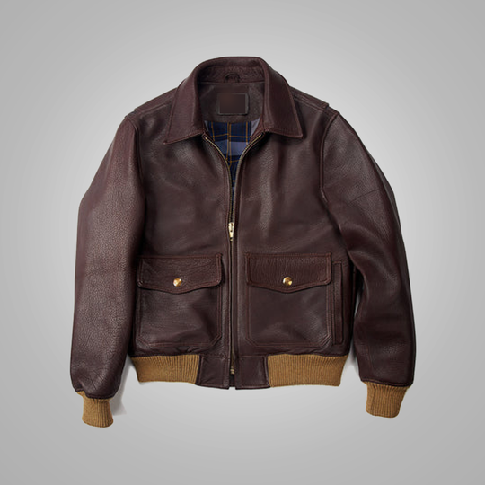 Men A2 Flying RAF Aviator Sheepskin Leather Jacket