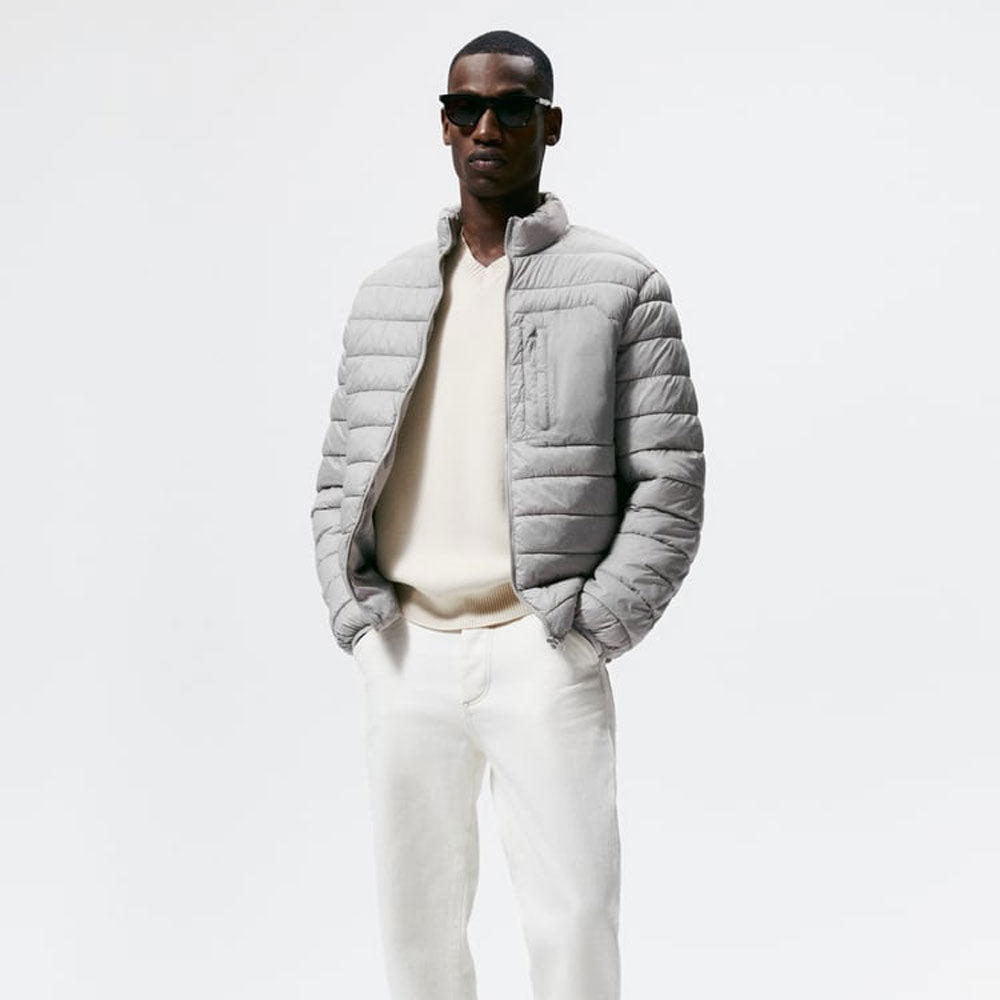 Men’s White Parka & Puffer Jacket - Sleek & Insulated
