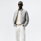Men’s White Parka & Puffer Jacket - Sleek & Insulated