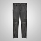 Black Mens Leather Real Sheep Skin Leather Biker Pant