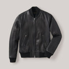 Mens Military A-1 Pilot Leather Bomber Jacket