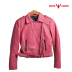 Plus Size Barbie Pink Leather Jacket
