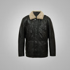 Men’s Black Sheep Nappa Leather Coat