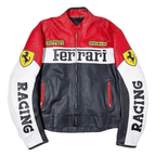 Ferrari F1 Men’s Red Leather Motorcycle Racing Jacket