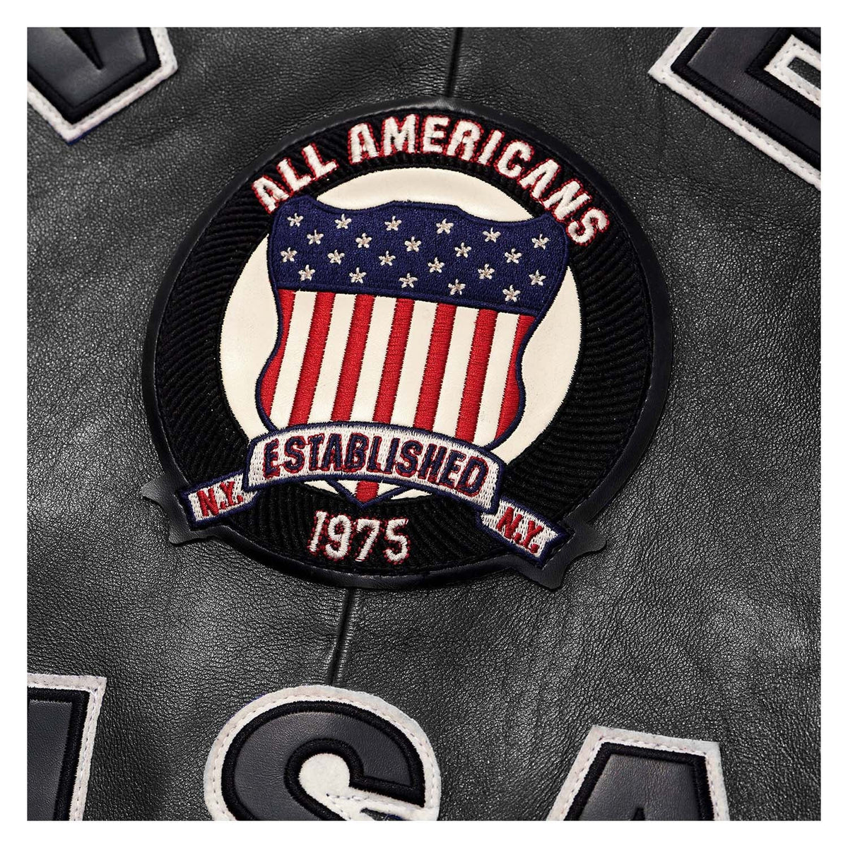 Avirex Iconic Black Leather Bomber Jacket