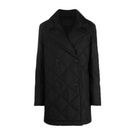 Black Double Breasted Women’s Quilted Coat