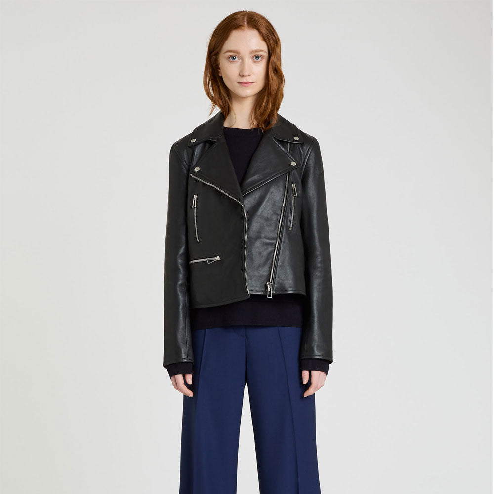 Women's Lambskin Leather Biker Jacket