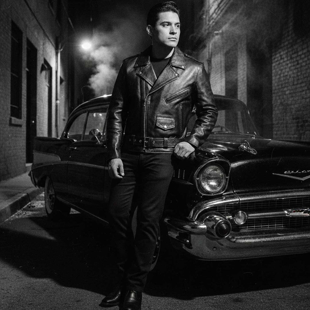 Event Leather EL5411 Men's Black Classic Side Lace Motorcycle Leather Jacket – Motorcycle Riding Jackets