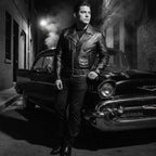 Event Leather EL5411 Men's Black Classic Side Lace Motorcycle Leather Jacket – Motorcycle Riding Jackets
