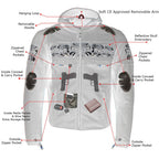 Milwaukee Leather Men's Vengeance Black Armored Textile Motorcycle Jacket with Skull Embroidery - MPM17019