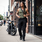 Milwaukee Leather MPM5590 Men's Black CE Armored Cargo Jeans Pants Reinforced w/ Aramid by DuPont Fibers