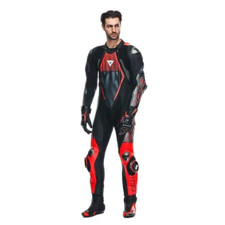 Dainese Audax D-Zip 1-Piece Motorcycle Perforated Leather Suit