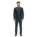 black dainese leather jacket