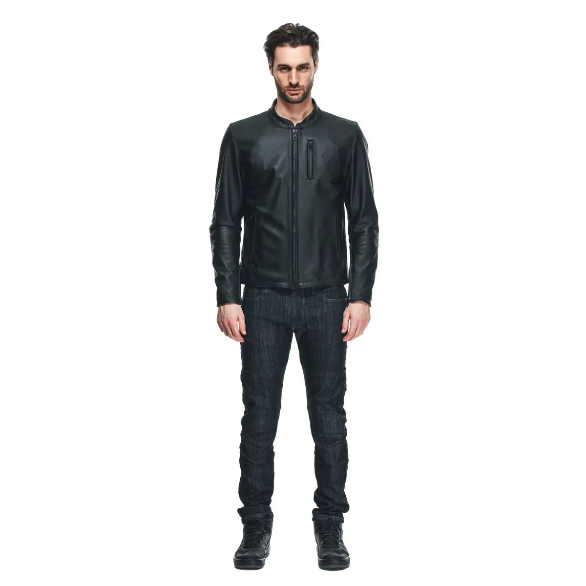 black dainese leather jacket