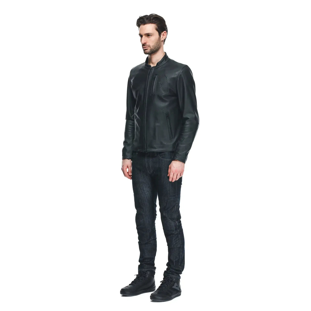 black dainese leather jacket