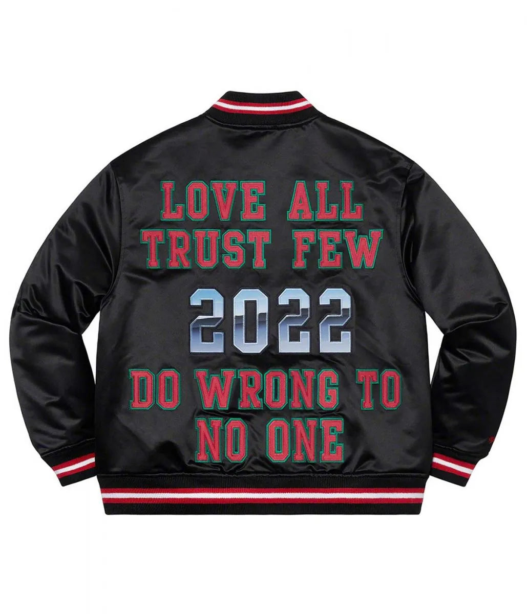 supreme satin varsity jacket