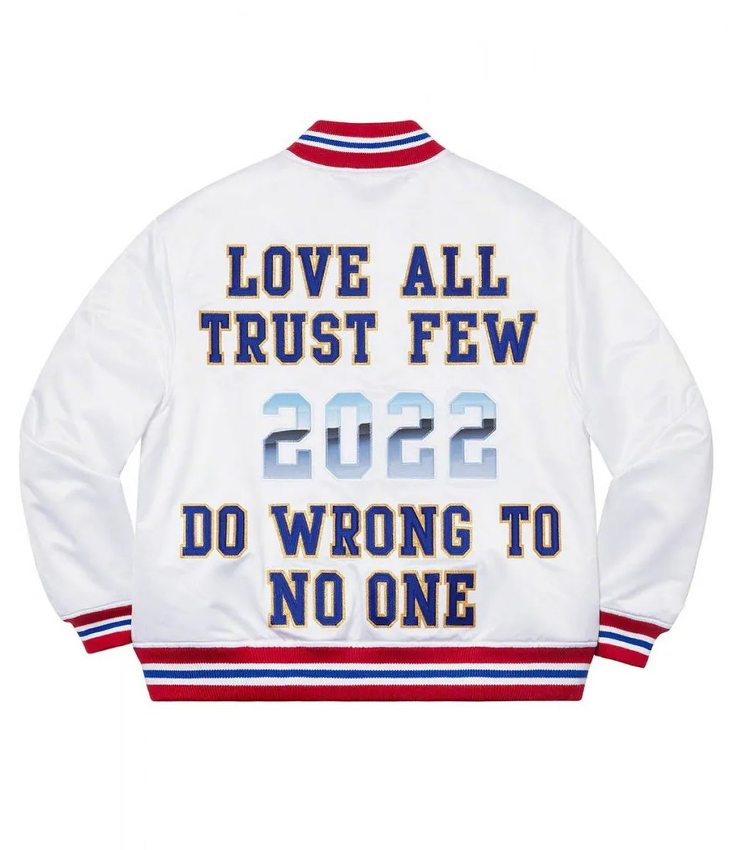 supreme satin varsity jacket
