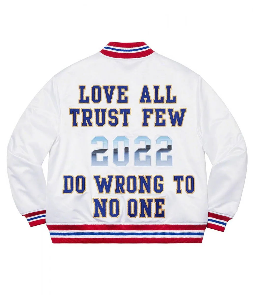 supreme satin varsity jacket
