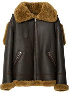 Shearling Aviator Leather Jacket