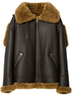 Shearling Aviator Leather Jacket