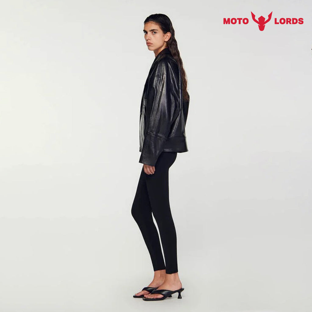 Plus Size Oversized Vogue Visage Premium Leather Jacket