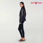 Plus Size Oversized Vogue Visage Premium Leather Jacket