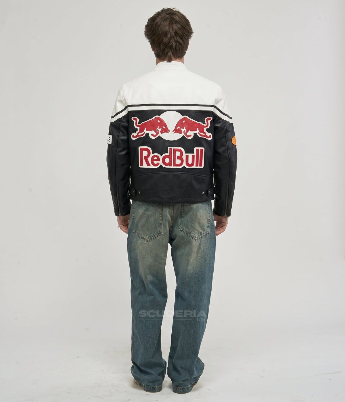 Red Bull Racing Leather Jacket - White Edition