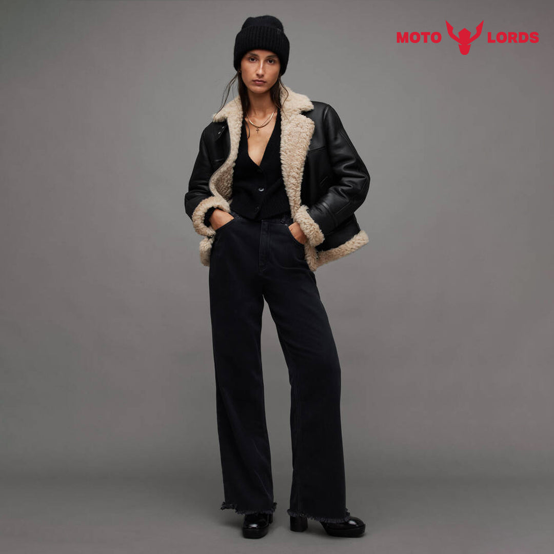 Aria Wings Premium Women Shearling Jacket