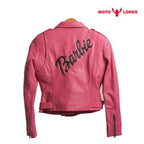 Plus Size Barbie Pink Leather Jacket