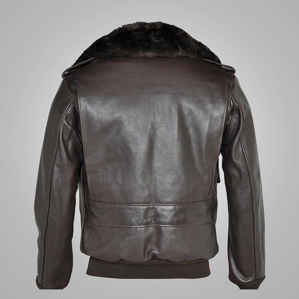 Men Dark Brown Flying Aviator RAF A2 Cowhide Leather Flight Jacket