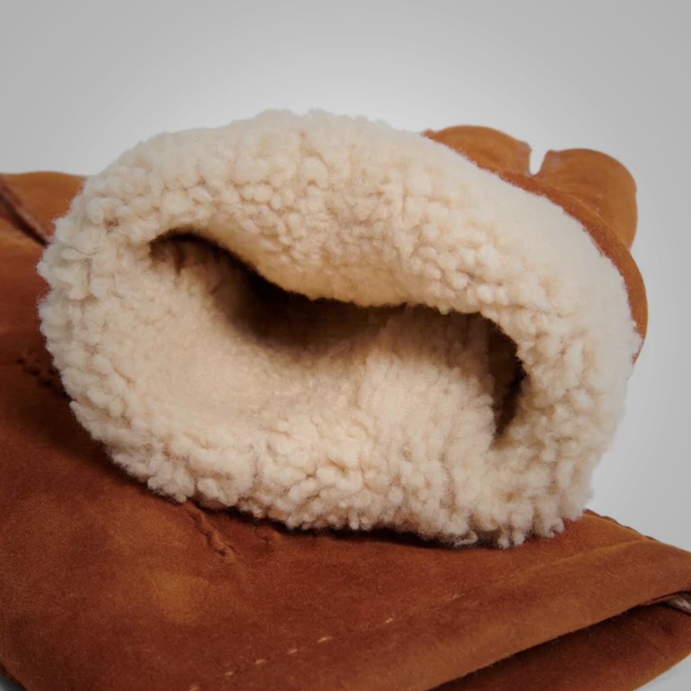 New Men American Shearling Genuine Winter Leather Gloves