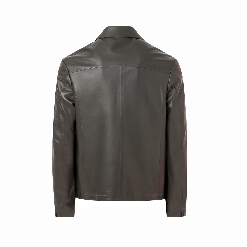 Palaleather Black Zipped Sheepskin Leather Jacket