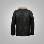 Mens Black Sheep Nappa Leather Coat