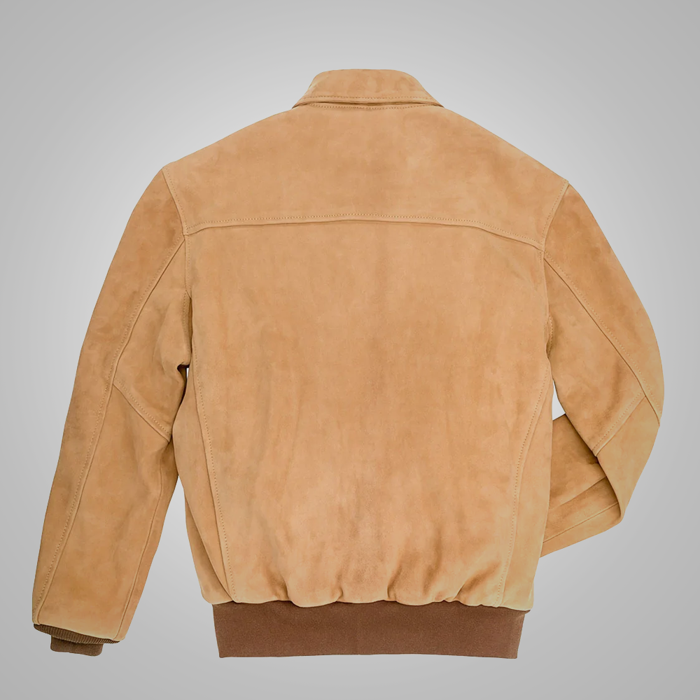 Men's B3 RAF Aviator Brown A-2 Flight Shearling Leather Jacket