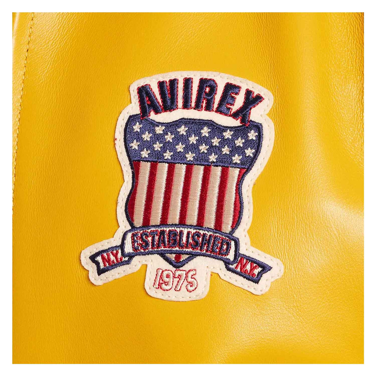 Avirex Iconic Bomber Yellow Leather Jacket
