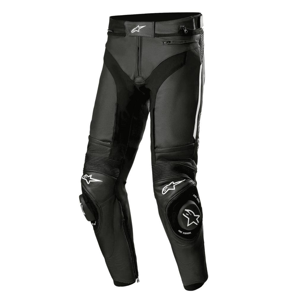 Alpinestars Missile V3 Black Motorcycle Pants – White Logo, CE Armor