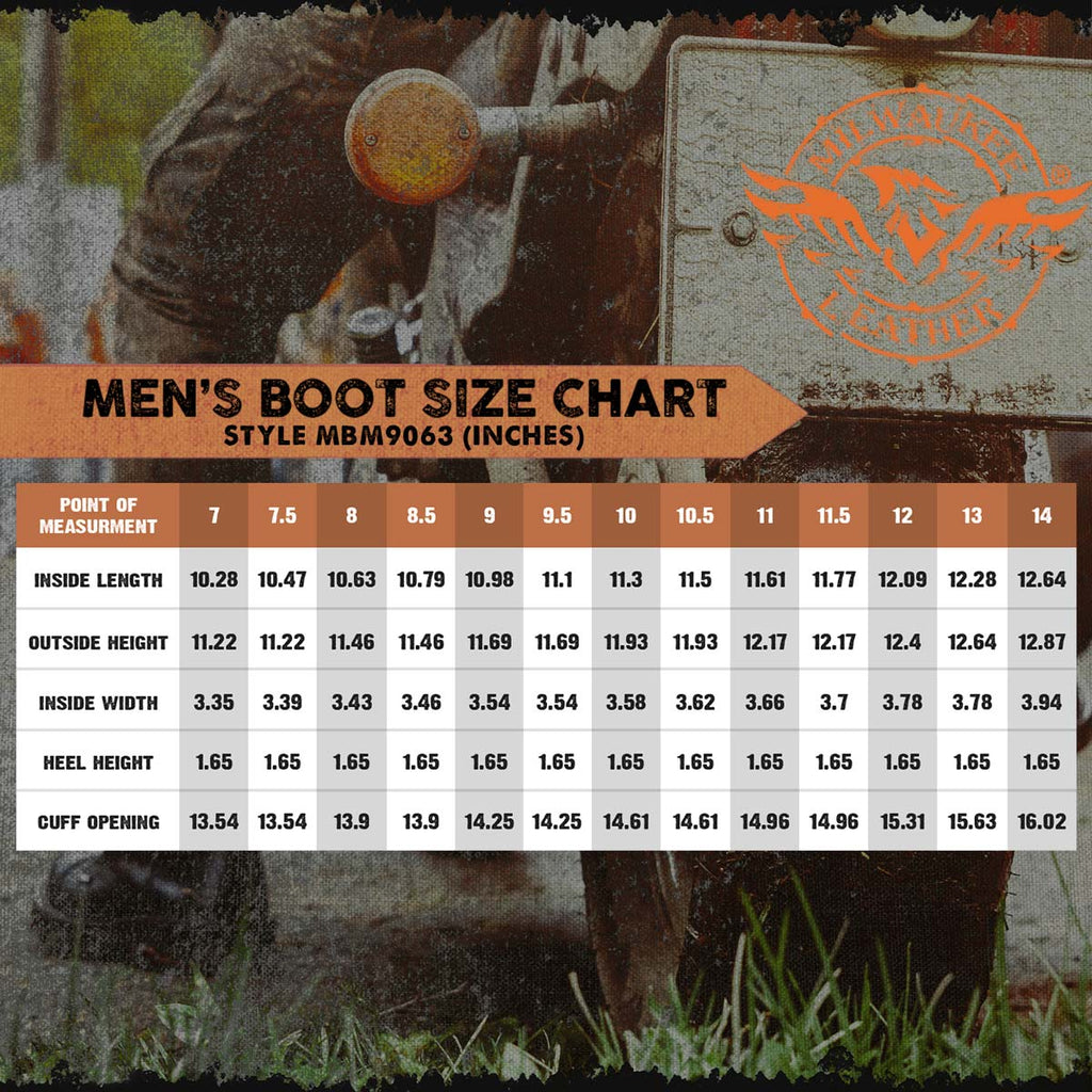 Milwaukee Leather MBM9063 Men's Classic Distressed Brown Leather Motorcycle Engineer Riding Biker Boots