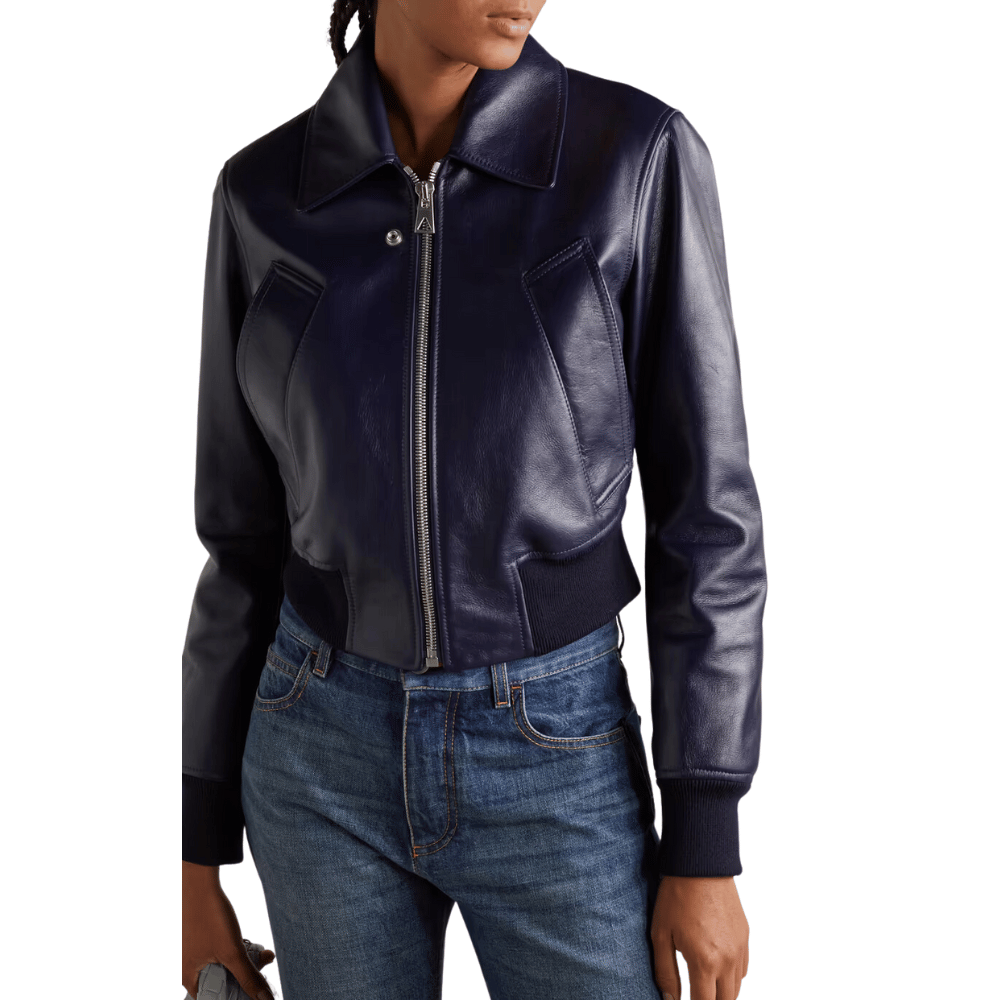 Womens Midnight Blue Textured Jacket