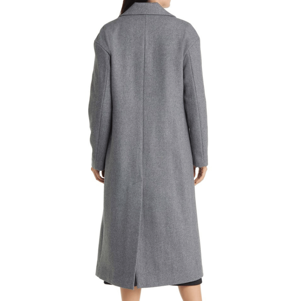Women’s Double Breasted Grey Wool Coat