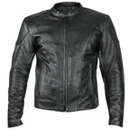 Milwaukee Leather Men's Premium Black Leather Motorcycle Riders Jacket with CE Armor Protection - LKM17003