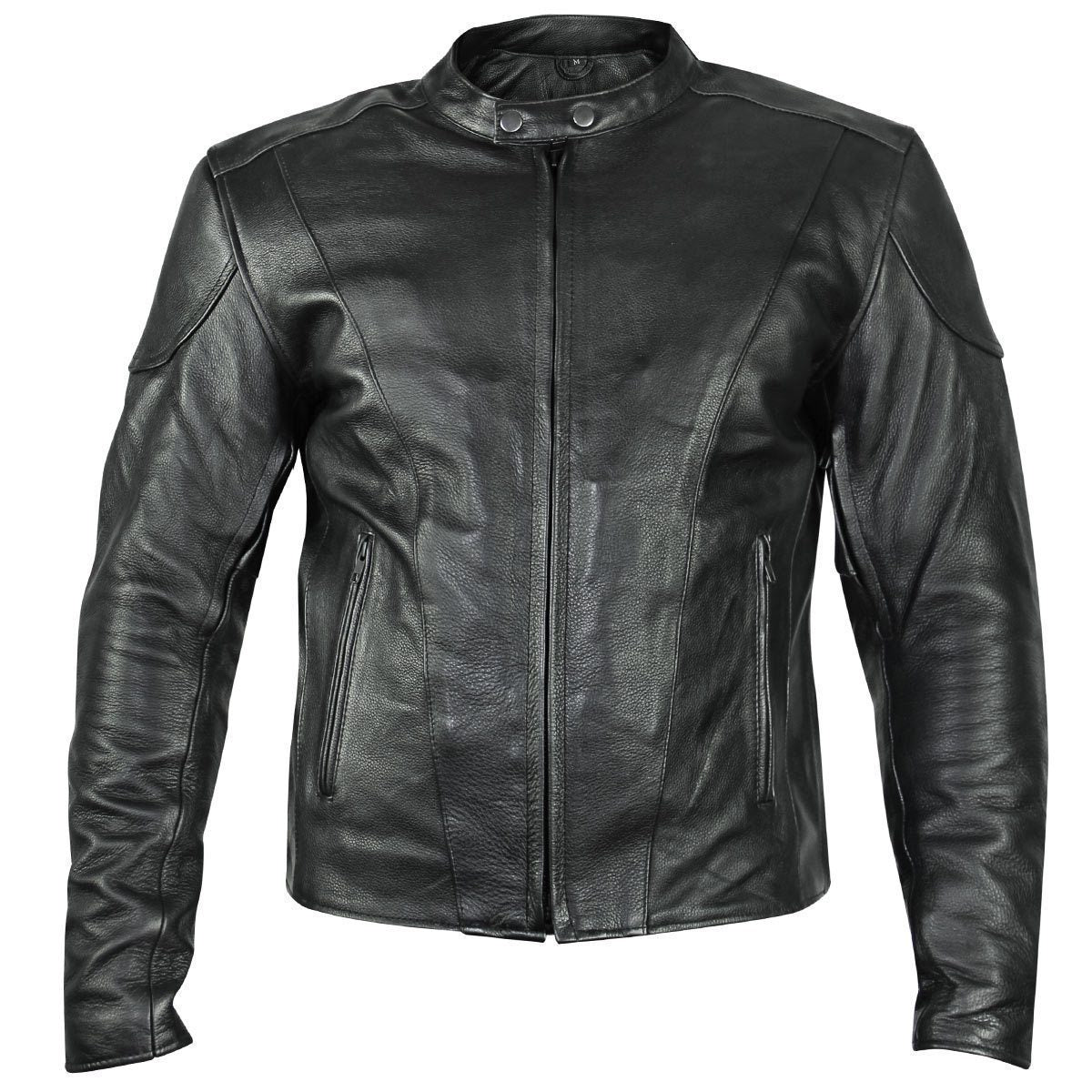 Milwaukee Leather Men's Premium Black Leather Motorcycle Riders Jacket with CE Armor Protection - LKM17003