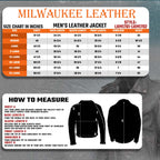 Milwaukee Leather LKM1701 Men's Classic Side Laced Black Motorcycle Premium Leather Jacket with CE Armor Protection