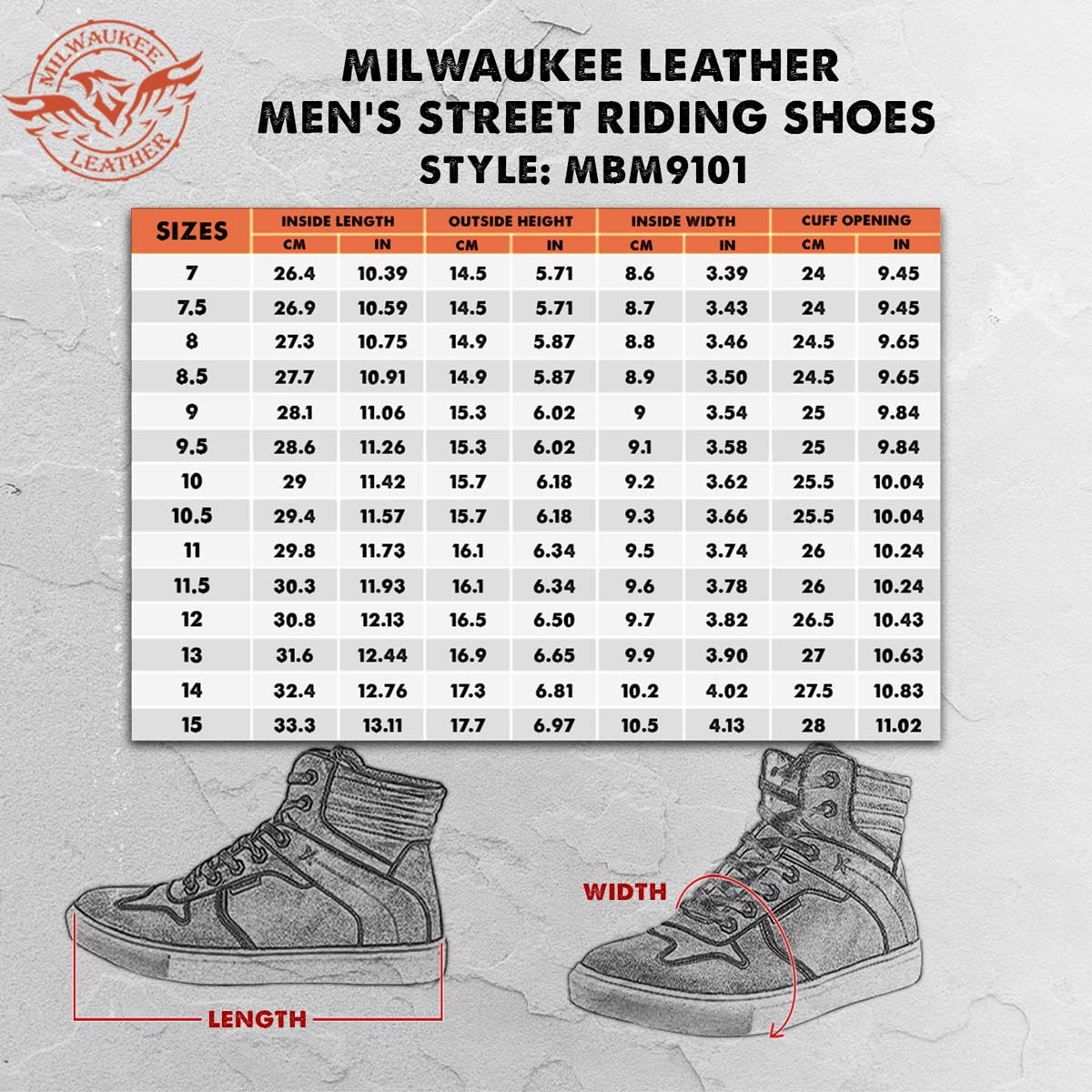 Milwaukee Leather Men's Roadflow Black Suede Reinforced Street Riding Shoes - MBM9106