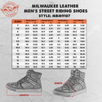 Milwaukee Leather Men's Roadstitch Black Suede Reinforced Street Riding Shoes w/ White Stitching - MBM9107
