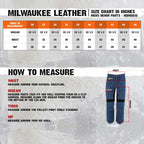Milwaukee Leather Men's Armored Classic Fit Blue Denim Motorcycle Racing Style Pants - MDM5015
