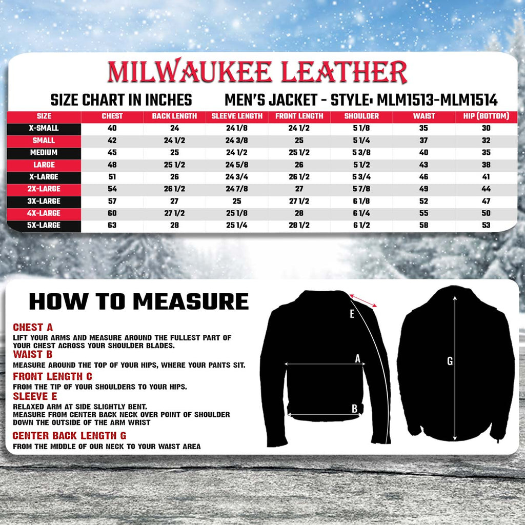 Milwaukee Leather Men’s Inferno Rider Heated Scooter Leather Jacket w/ Dual-Power,Vented System (MLM1513SET)